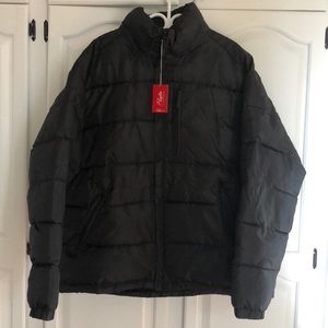 Men black winter coat